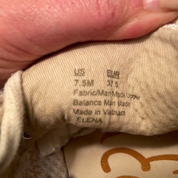 Sam Edelman Elena Fabric Sneaker Summer Sand Sz 7.5 - Picture 3 of 7